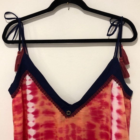 Onda de Mar Tie Dye Top with Tassels Size M - Picture 10 of 11